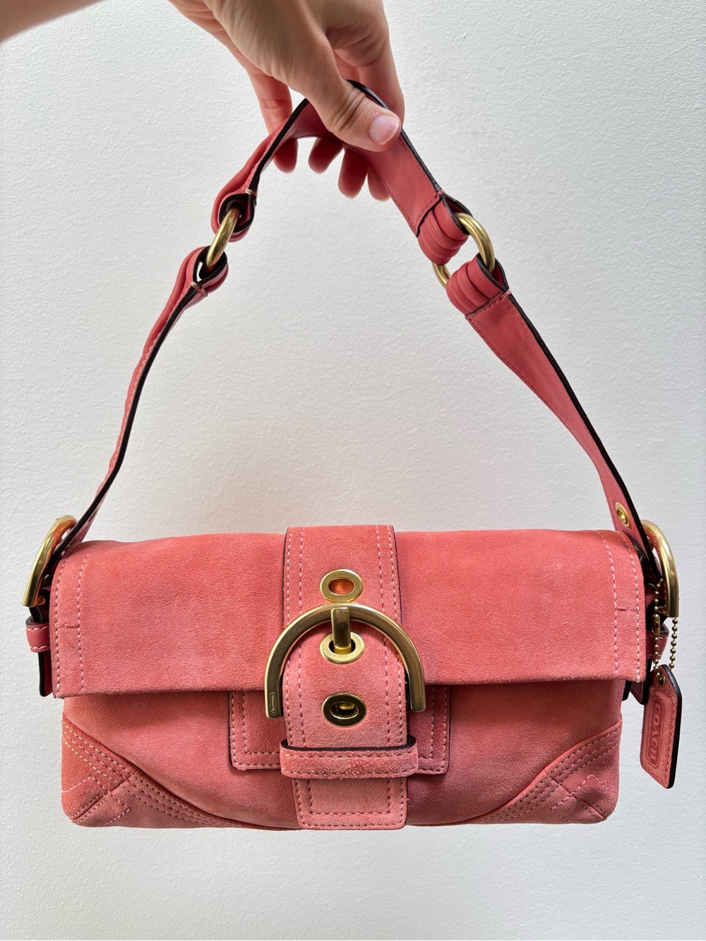 Coach Pink Suede Soho